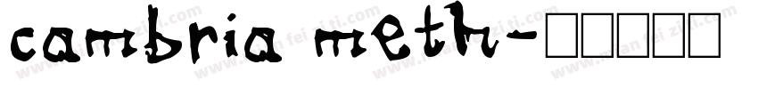 cambria meth字体转换